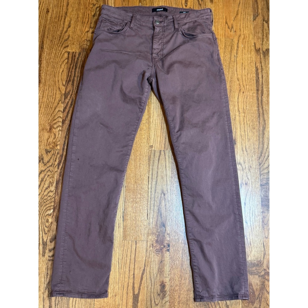 Mavi Zach Straight Leg Pants Mens 34x32 Dusty‎ Plum Purple Muted Burgundy Pants